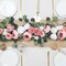 2 Pack Artificial Flower Garlands 11.2FT Eucalyptus Garlands with Flowers 8 Head Peony Flower Vine Faux Floral Garland for Wedding Arch Table Wall Backdrop Wreath Decoration. (Pink & White)